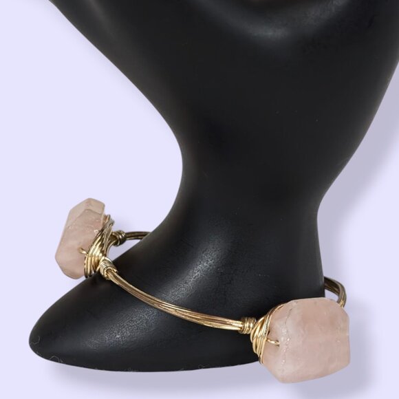 Bohemian Wire Wrapped Pink Quartz Bracelet - Picture 4 of 6